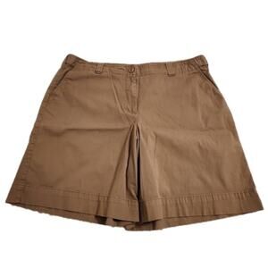 Talbots khaki Chino 9 inch high rise mom Comfy Bermuda shorts plus size‎ 18